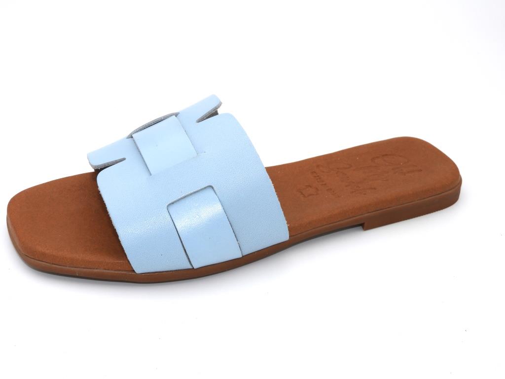 OHMYSANDALS Licht blauw hermes slipper