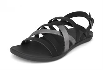 OLUKAI Zwart/metallic sandaal