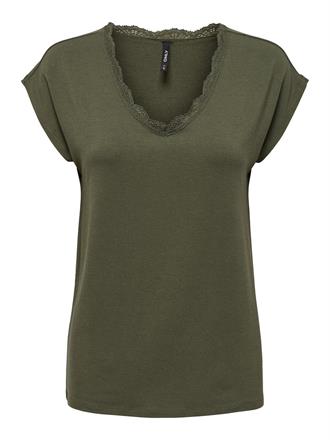 ONLYCARMA Moster lace v--neck top
