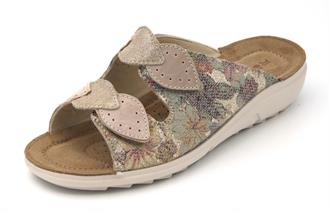 ROHDE Beige 2 band+print slipper