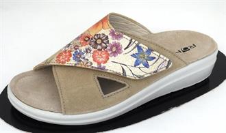 ROHDE Bloem/brons velcro slipper