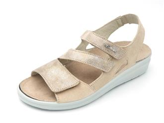 ROHDE Goud/beige velcro sandaal