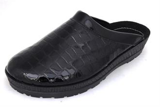 ROHDE Zwart croco lak pantoffel