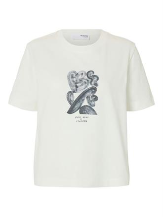 SELECTED F Essential boxy printed tee