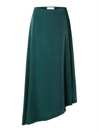 SELECTED F Jean asymetric ankle skirt