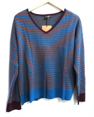 SURKANA Blue/brown stripes knit