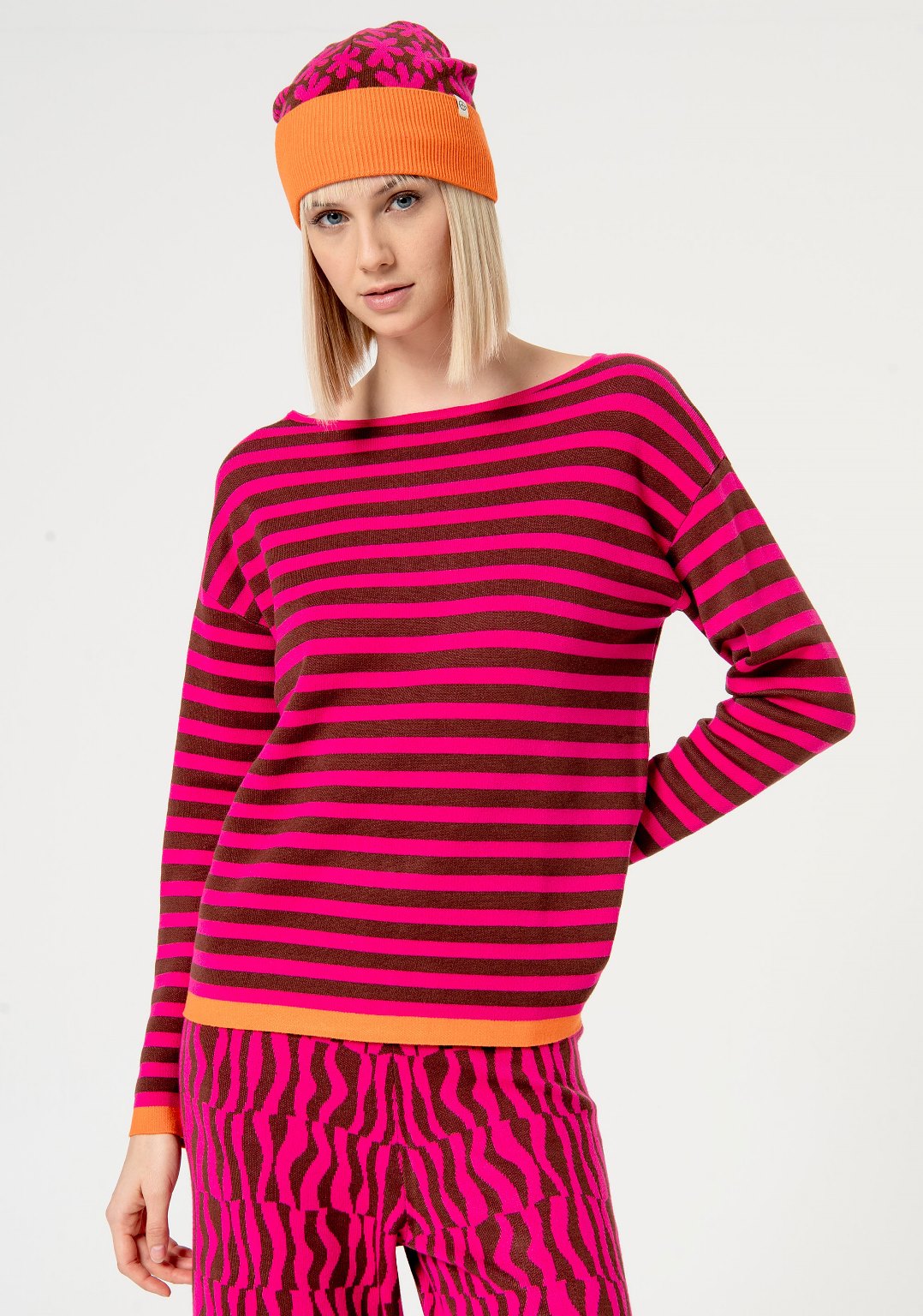 SURKANA Printed pull o-neck 0232