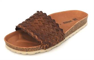 VERBENAS Cognac traisse slipper
