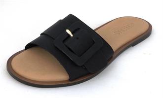 VERBENAS Zwart gesp slipper