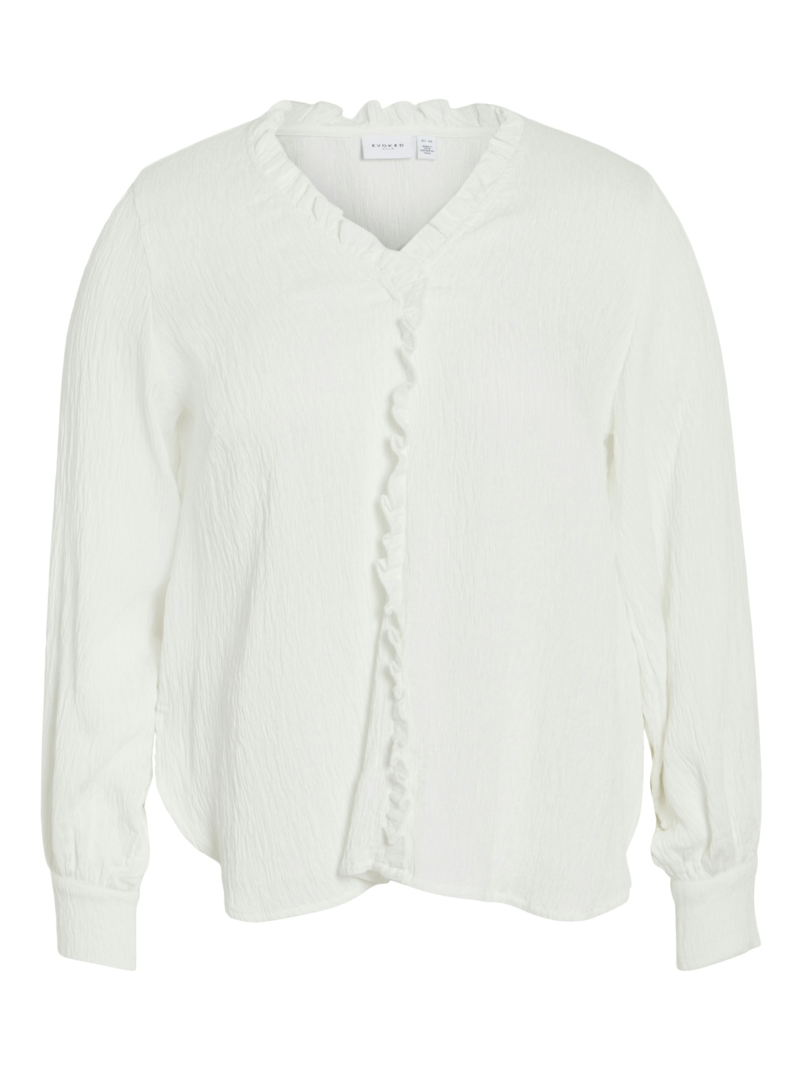 VILAEVOKED Luxe v-neck frill top