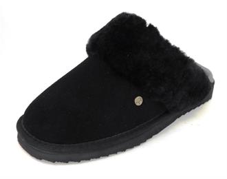 WARMBAT Black sheepskin slipper