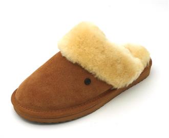WARMBAT Cognac sheepskin slipper