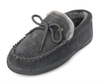 WARMBAT Grey sheepskin mocc