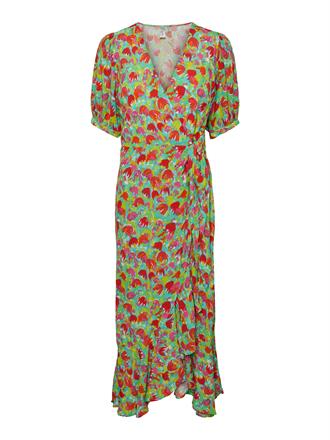 YAS Omira midi wrap dress