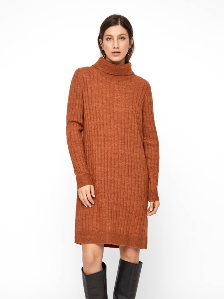 YAS Rust knit dress
