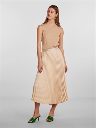 YAS Sille midi skirt plisse