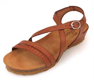 YOKONO Cognac croco sandaal