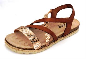 YOKONO Cognac piton sandaal